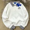 Sudadera con Estampado de Dibujos Animados Lindos, Nuevo Estilo 2025, Cuello Polo para Mujer, Top Casual Versátil Holgado Estilo Coreano para Otoño e Invierno