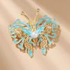 Lanhao Estilo Chinês Étnico Óleo Oco Pérola Gota Borboleta Xiangyun Pingente Broche Cheongsam Acessórios Pin Feminino