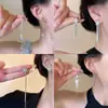 Presilhas de Orelha Estilo Coreano Sem Furo, Brincos com Design Estiloso para Mulheres, Presilhas de Osso da Orelha com Borboleta e Pérola de Franja Longa, Alto Padrão