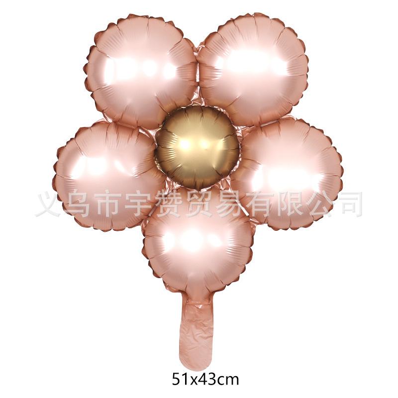 金属玫瑰金五瓣花