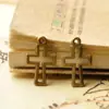 Accesorios vintage colgante de cruz de bronce antiguo material para pulsera collar de joyería diy accesorios para joyería DIY