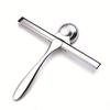 Aço inoxidável limpador de vidro limpador de janela limpador de vidro ferramenta de limpeza de vidro escova de vidro telha do banheiro com raspador de vidro de gancho
