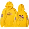 Otoño 2024 Invierno Nuevo KobeBryant24 Manga de Hilo en el Hombro Sudadera con Capucha Casual Holgada para Hombre Otoño y Primavera