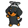 Perro de Dibujos Animados Salchicha Lindo Goma Suave de PVC Encantos para Zapatos Decoraciones Creativas Hechas a Mano para Zuecos Clips para Zapatos