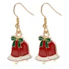 Suministro Exclusivo Transfronterizo de Pendientes Colgantes de Aceite Navideños, Árbol de Navidad, Reno, Copo de Nieve y Campana. Lote Mixto de Stock de Fábrica de Temporada Festiva