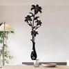 Pegatinas de Espejo Acrílico Pegatinas de Pared Lirios Jarrón Cuatro Flores Decorativo Espejo Suave Amazon Explosiones temu Hishiyin