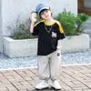 Conjunto de Verano para Niños de Manga Corta y Pantalón Largo 2026 Nuevo Elegante y a la Moda Conjunto de Verano Infantil de Dos Piezas Conjunto de Bebé Niño de Moda