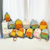 Mochila Infantil Nueva Bloque de Color Bolsa Escolar para Jardín de Infancia Niños y Niñas de Primaria Mochila Ligera Casual de Viaje Moderna