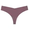 Pantaletas de algodón puro transpirables sin costuras de seda helada de cintura baja europeas y americanas, talla grande, forma de T, ropa interior de una pieza sexy para mujer