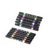Marcador Glitter Dupla Ponta Duas Cores Caneta Marcadora Glitter Perolado Grossa para Crianças e Estudantes Caderno de Mão Pintado Destaque