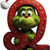 Decorações de Natal Transfronteiriças Novas de 26 Letras Monstro Verde Decorações de Árvore de Natal Grinch Enfeites de Presente de Feriado