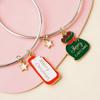 Pulsera de Navidad de Hombre Viejo Nueva y Caliente Pulsera Mejor Amiga para Mujer Pulsera de Tres Personas Pulsera de Dibujos Animados Linda Joyería