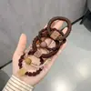 Cuerda para el pelo de coleta alta marrón 2025 Nueva Banda de goma de alta gama Alta elasticidad y duradera Cuerda para el pelo Goma para el pelo
