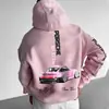 Sudadera con capucha Street Pink Sports Car Street Unisex Oversized 2025