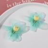 Nova cor de doce malha flor tulipa diy bonito crianças grampo de cabelo acessórios para cabelo brincos material atacado