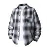 Camisa de Cuadros para Hombre Otoño 2026 Transfronteriza, Corte Holgado Casual, Marca de Moda, Top Camisa Versátil Chaqueta