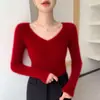 Bai Cai Rong Nuevas Llegadas Otoño/Invierno Primera Línea Ropa Lista para Usar Cuello en V Dobladillo Enrollado Moda Sencilla Manga Larga Holgado Cálido Elegante Versátil Abrigo