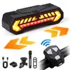 Nuevo producto transfronterizo: Control remoto inalámbrico para dirección de bicicleta, carga USB, sensor de freno inteligente, advertencia de freno LED para ciclismo nocturno