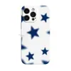 Funda de teléfono azul minimalista estilo coreano de cinco puntas para Apple 18, Apple 16, capa única, funda de película ligera, venta al por mayor