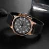 Nuevo en stock Megir cronógrafo multifuncional para hombre impermeable banda de acero deportivo reloj de cuarzo 2157