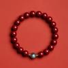 Pulsera de cinabrio para mujer, cuentas naturales de arena dorada púrpura, pulsera para hombre, regalo de año de nacimiento del dragón, pulsera para mujer al por mayor