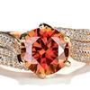 TikTok Venta Caliente Princesa III Huevo de Paloma Deluxe 5 quilates 3 Quilates Anillo de Diamante de Simulación para Mujer