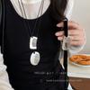 Colar-Pente Girassol Oni Mesmo Estilo Prata Design de Nicho Feminino Senso de Design Ins Corrente Longa de Lã Acessórios de Pescoço