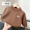 Suéter para Niños Niños Engrosado 2026 Invierno Capa Base Tejido Nuevo Estilo Niñas Bebés Niños Mediano y Grande Niños Estilo Coreano