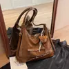 Bolsa de Axila Retrô Transfronteiriça Leve Luxuosa Estilosa Grande Capacidade Simples Bolsa Tote para o Dia a Dia Casual Bolsa de Ombro Único Transversal