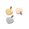 Accesorios de acero inoxidable con acabado espejo para comercio exterior, colgante de corazón, forma de corazón para manualidades con cierre, se puede grabar con láser, colgante de acero de titanio