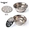 Caja de carbón Yuanlong lámina de hierro separada por carbono estufa de barbacoa coreana estufa de barbacoa de restaurante accesorios de cuenco de carbón estufa de carbón rejilla de hierro fundido