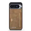 Funda de Cuero Retro Protectora con Borde Suave Anticaídas para Teléfono Móvil Google Pixel 10Proxl Tarjeta Google 9A