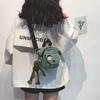 Bolsa Transversal Feminina Nova Outono 2025 Bolsa de Lona Coreana Ins Mochila Estudantil de Ombro Único Bolsa Transversal Pequena Pode Ser Personalizada