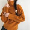 Suéter de cuello alto para mujer 2025 Nuevo Suave y de estilo relajado Ropa exterior holgada Suéter de alta calidad Parte superior engrosada