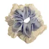 Suave Scrunchie de Encaje Rosa Femenino para el Cabello para Mujeres, Goma Elástica Súper Hada Dulce para Coleta
