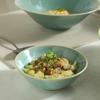 Tigela Cônica de Cerâmica Verde Retrô Cor Sob Esmalte Tigela para Ramen Tigela de Salada Tigela de Sopa Doméstica Xícara Combinação Criativa de Louça