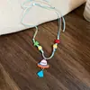 Bolsa Colgante Collar para Gafas de Sol Magnéticas de Cuero Dopamina Cadena de Suéter Casual de Verano Versátil Moda Collar Dulce
