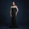 Vestido de Novia Ligero de Satén Francés para la Novia, Sencillo de Tubo de Nicho, Vestido Blanco de Cola de Pez para Compromiso tipo Velo de Novia