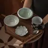 Juego de Taza con Platillo para Servir Individual Japonés Tazón de Arroz Tazón de Sopa para el Hogar Tazón de Ensalada Vajilla de Nicho Tazas al por Mayor Tazón para Fideos