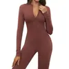 Venta de liquidación: Mono de Yoga Ajustado con Forro de Polar, Mono Térmico para Exteriores, Ropa para Correr y Fitness 2509