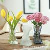 Jarrón de cristal moderno simple transparente irregular flores hidropónicas sala de estar arreglo floral recipiente decoración venta al por mayor