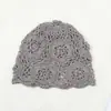 Gorro de Punto Artístico Hecho a Mano Estilo Retro Japonés para Mujer, Gorro Delgado de Lana Hueco para Primavera y Otoño, Gorro Holgado Versátil para Exteriores