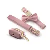 Conjunto Especial de Coleira e Guia de Veludo Cisne para Cachorro Suporte para Saquinhos de Cocô para Cães Pequenos e Médios