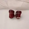 Estilo Coreano Tecido Xadrez Laço Prendedor de Cabelo Novo Outono e Inverno Anel de Intestino Pequeno Faixa de Cabeça Menina Rabo de Cavalo Corda de Cabelo Elástico