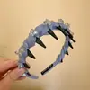 2025 Nueva Diadema Brillante de Alta Calidad Cristal de Imitación Diente Superior Craneal Tarjeta para Lavar el Cabello Adorno para la Cabeza