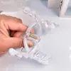 Novo Estilo Presilha de Cabelo Cauda de Peixe com Fita e Pérolas, Tamanho Médio, Super Estilo Fada, Presilha Tubarão, Fresca e Versátil, para Penteados Meio Presos e Coques