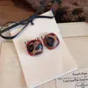 Pendientes Geométricos Retro con Estampado de Leopardo para Otoño e Invierno para Mujer, Pendientes de Gama Alta Estilo Maillard, de Nicho con Estilo, Lujo Accesible y Pendientes Únicos