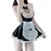 Fan Lei Lingerie Sexy Uniforme Tentação Roupa de Dormir Quente Cos Sem Remoção Apaixonada Roupa de Empregada Estilo Desejo Puro 1047