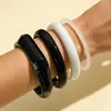 Moda Europea y Americana Primavera y Verano Nuevo Pulsera Transparente de Resina, Pulsera Geométrica Irregular Redonda con Arco de Resina para Mujer