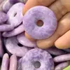 Mica Púrpura 30mm Hebilla de la Paz Moneda Antigua Piedras Naturales Nostálgicas Cuentas Moneda Antigua